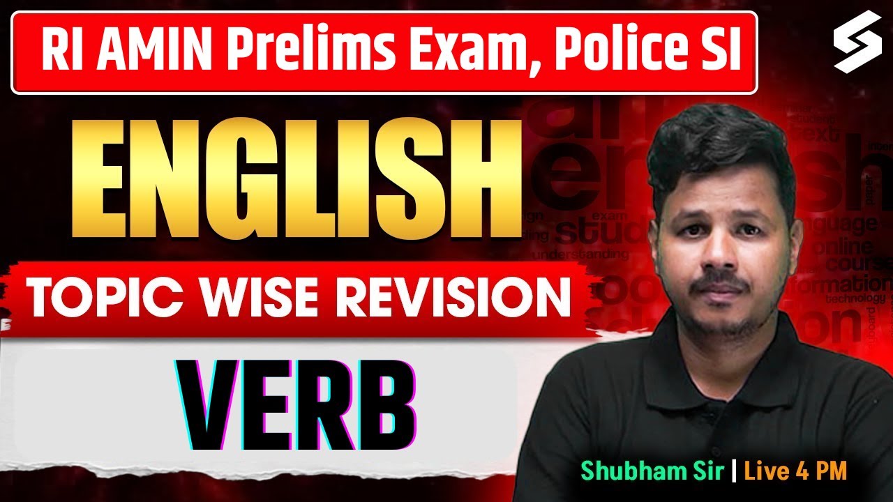 English for RI, ARI, AMIN Exam | Verb I Shubham Sir