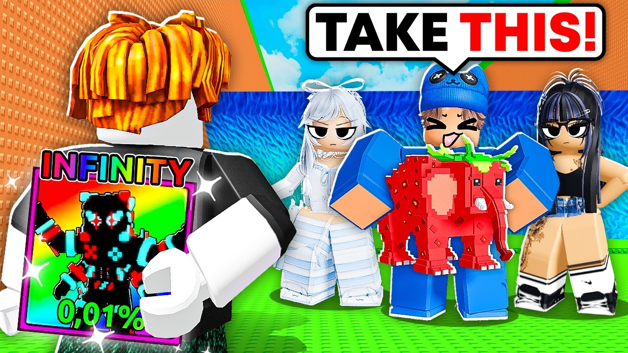 Pretending To Be a NOOB, Then Giving Away INFINITY BRAINROTS!