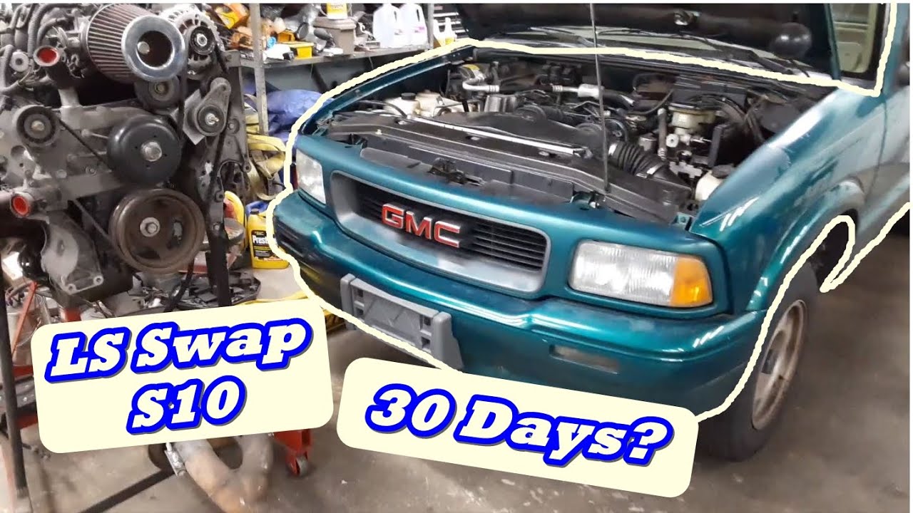 Замена двигателя 5.3L S10 LS — установка двигателя и вырезание пазов в раме.