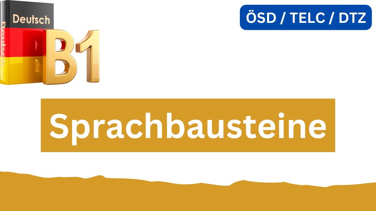 Sprachbausteine B1 TELC / ÖSD / DTZ |Teil 2 | Deutschprüfung