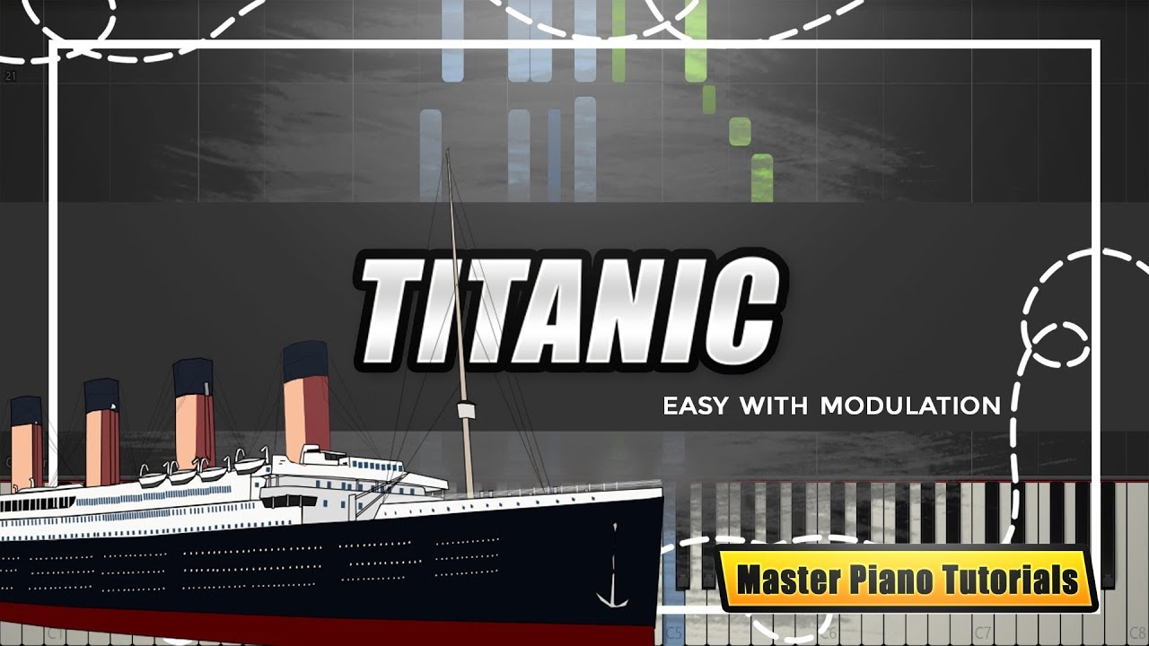 TITANIC piano easy with modulation - Piano Tutorial