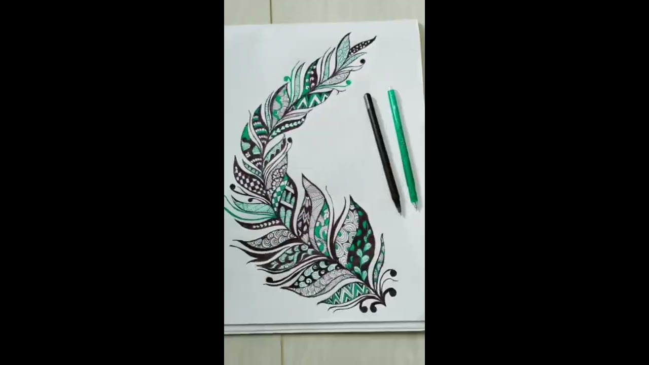 ZENTANGLE ART |  Leaf | Aisha Art
