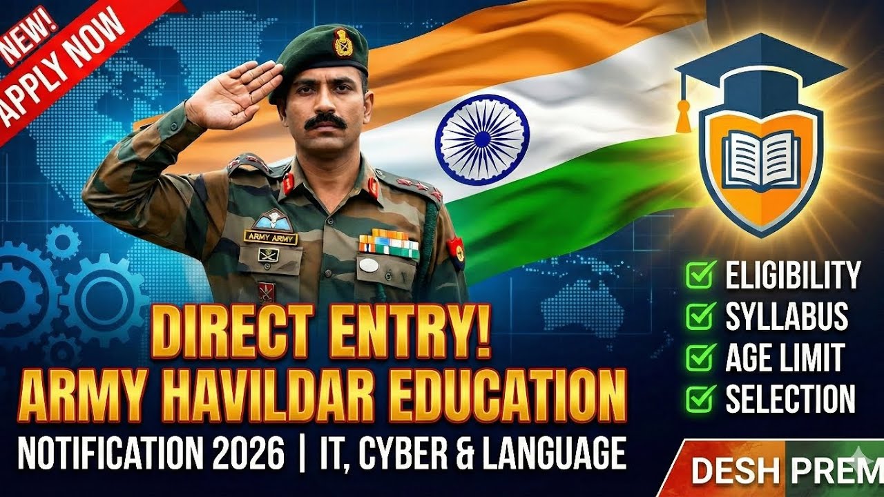 Indian Army Havildar Education Recruitment 2026 | ITCyber, InfoOps & Linguist |Full Process Explain