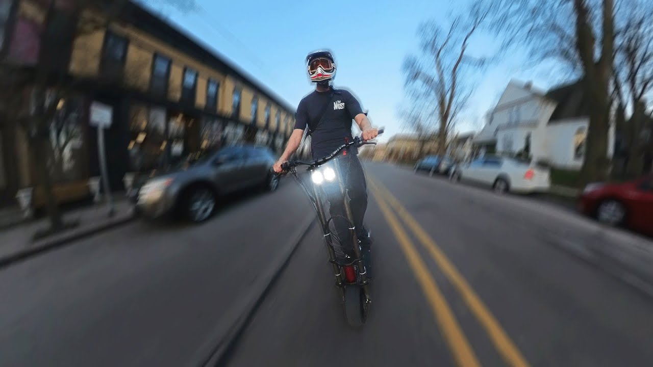 Riding our AWD Electric Scooter Prototype at Night