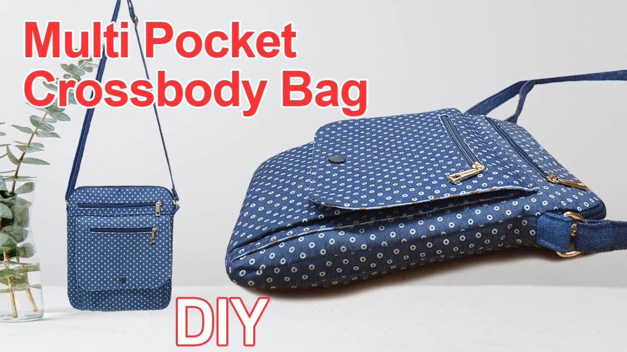 DIY Multi Pocket Crossbody Bag/Make a bag/포켓이 여러개인 크로스백 만들기