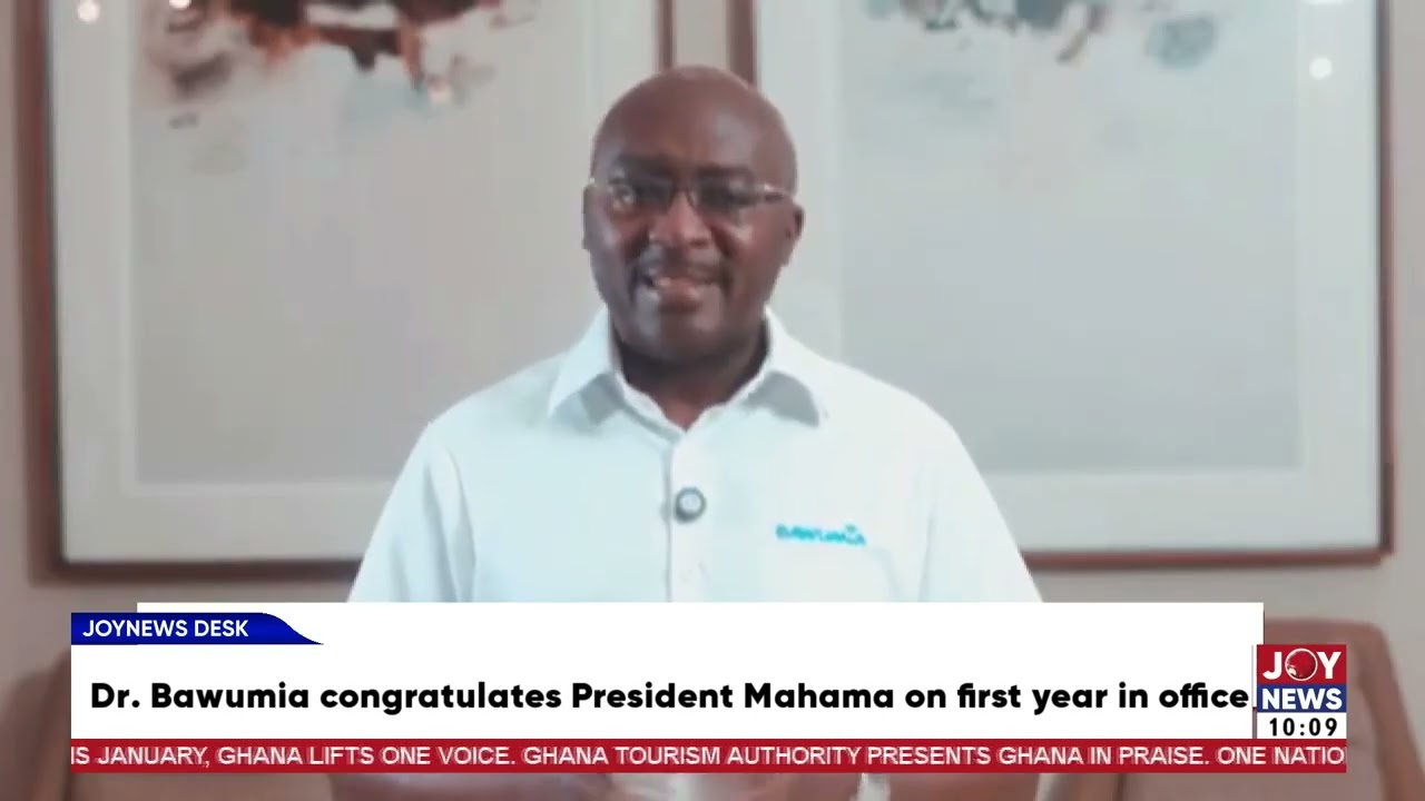 Dr. Bawumia congratulates President Mahama on his first year in office.