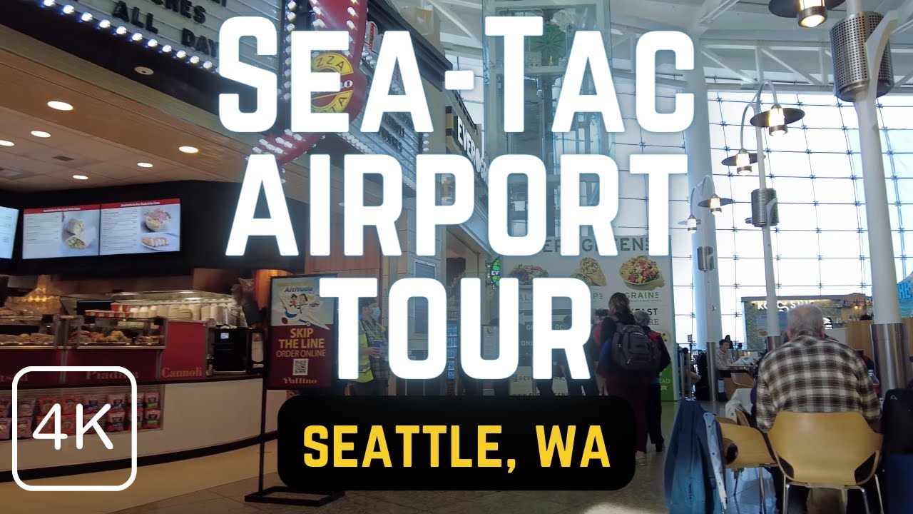 Is This the Best Airport in the US?  Take a Walk Through the Modern New Sea-Tac Airport in 4K