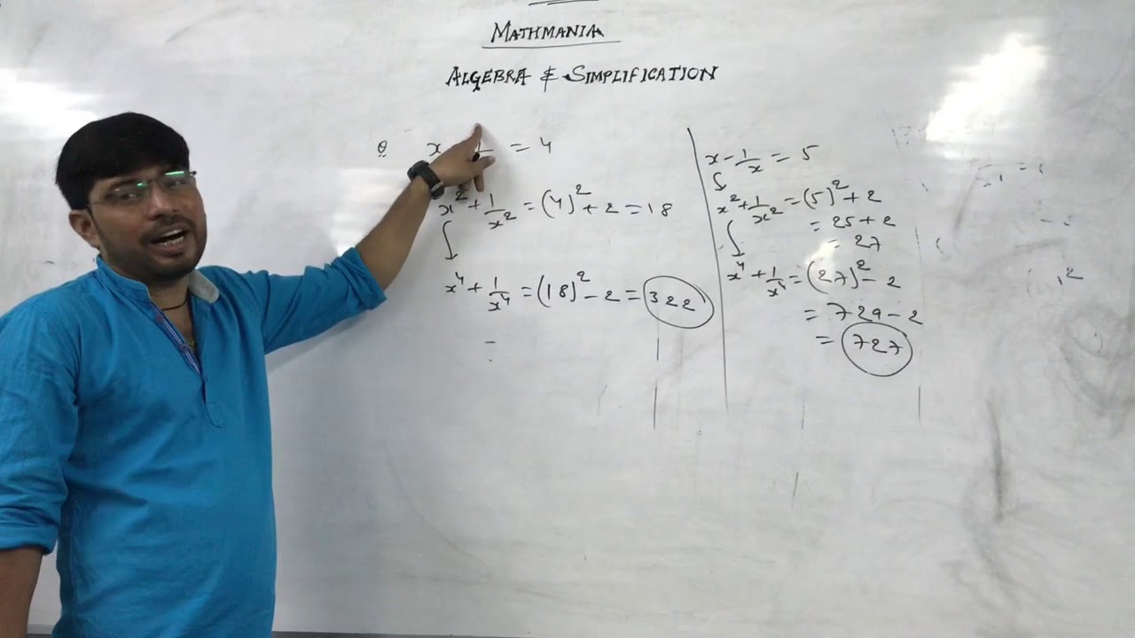 Algebra & Simplication Part-1 by Sudheer Singh