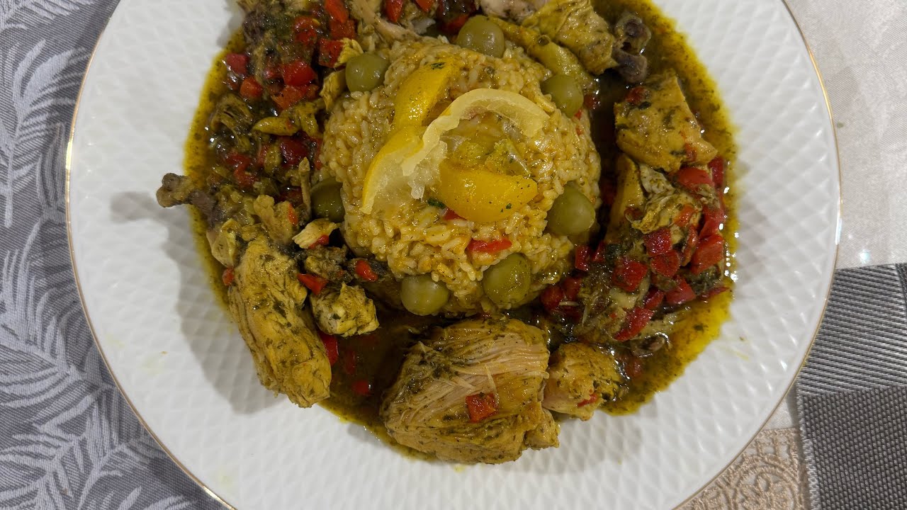 دجاج مخضر بالارز chiken with rice