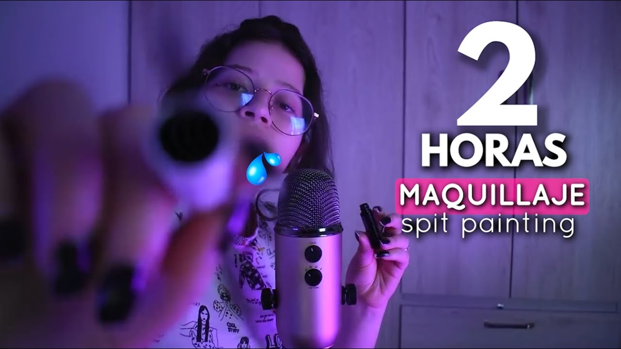 Asmr ✌🏻 2 HORAS de TE MAQUILLO con SPIT PAINTING💦 y MOUTH Sounds 👄 para DORMIR // Vivalen ASMR