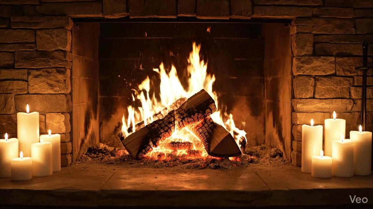 Streaming Peaceful Fireplace & Candle Ambience | ASMR for Relaxation