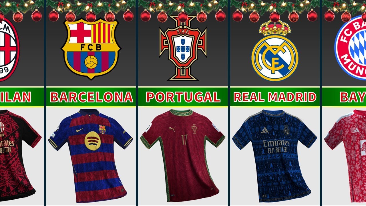 Счастливого Рождества🎄🎁 - Рождественская версия фантазийной футболки от Famous Football Team 2025