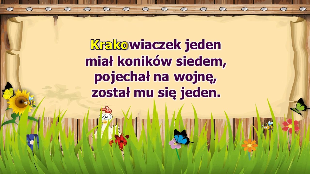 Krakowiaczek jeden - z linią melodyczną ( karaoke )