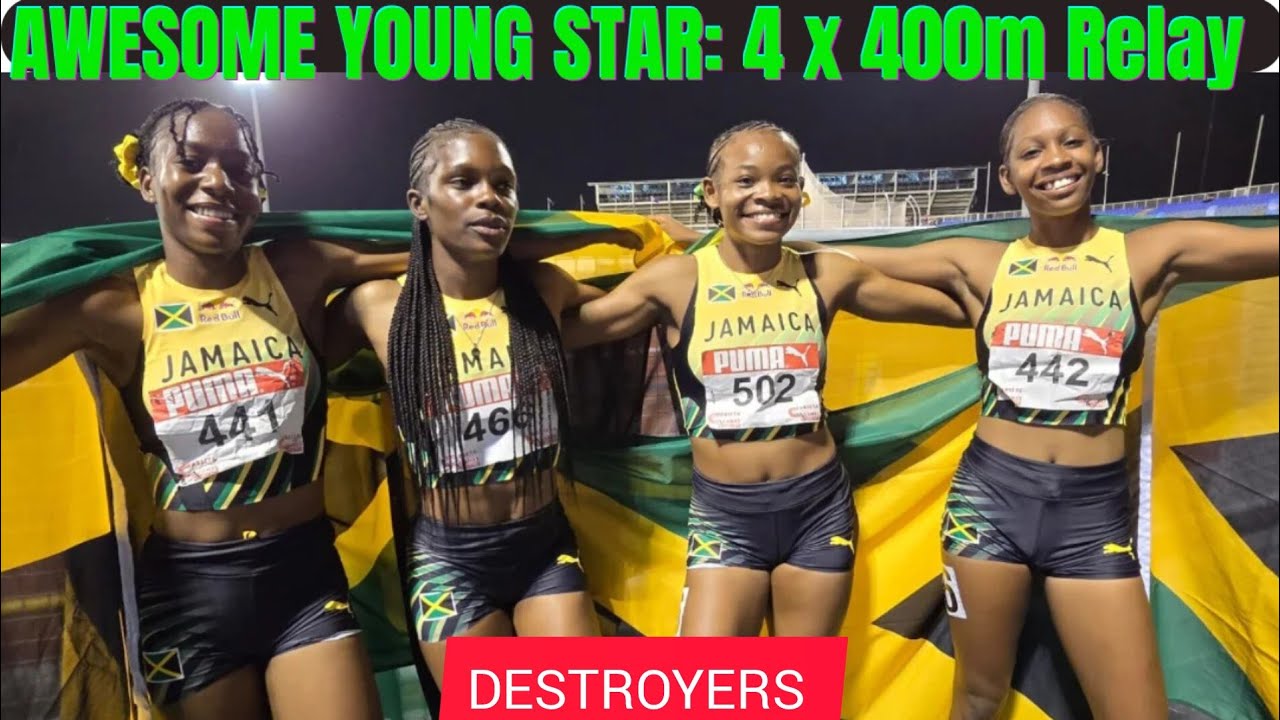 WATCH! JAMAICA YOUNG STAR Takes the WORLD by STORM with 4x400m Relay Dominance!