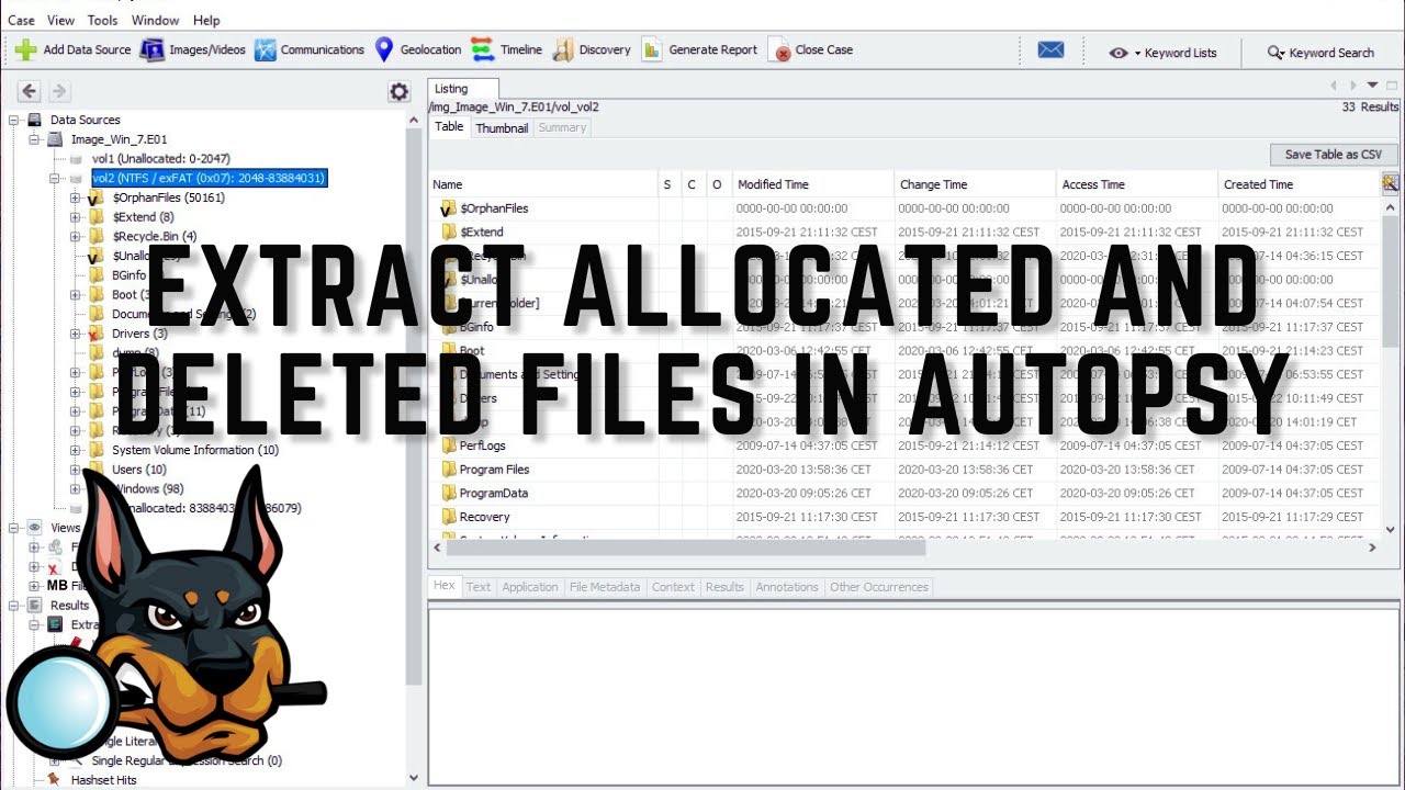 Autopsy Lab: Extract Allocated and Deleted Files in Autopsy