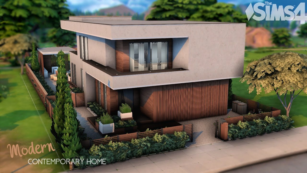 Modern Contemporary Home / THE SIMS 4 / NO CC / stop motion