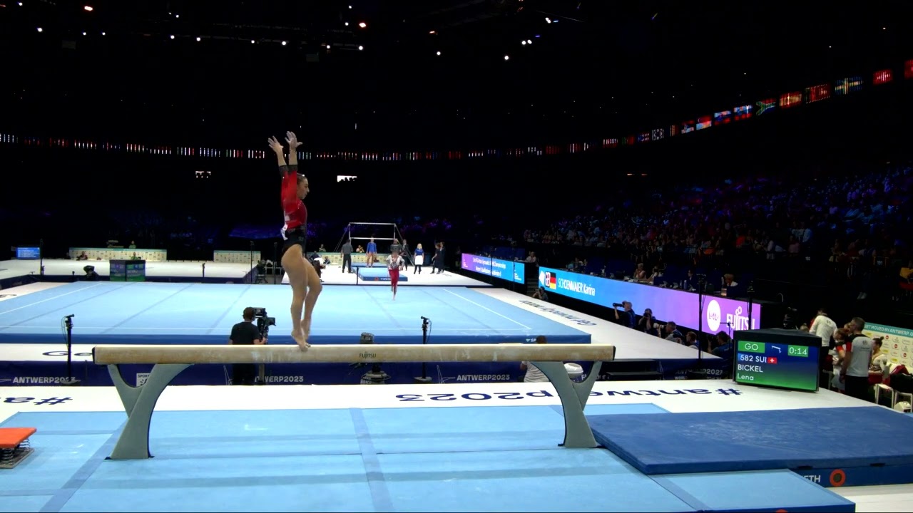 BICKEL Lena (SUI)_2023 Artistic Worlds, Antwerp (BEL)_Qualifications_Balance Beam