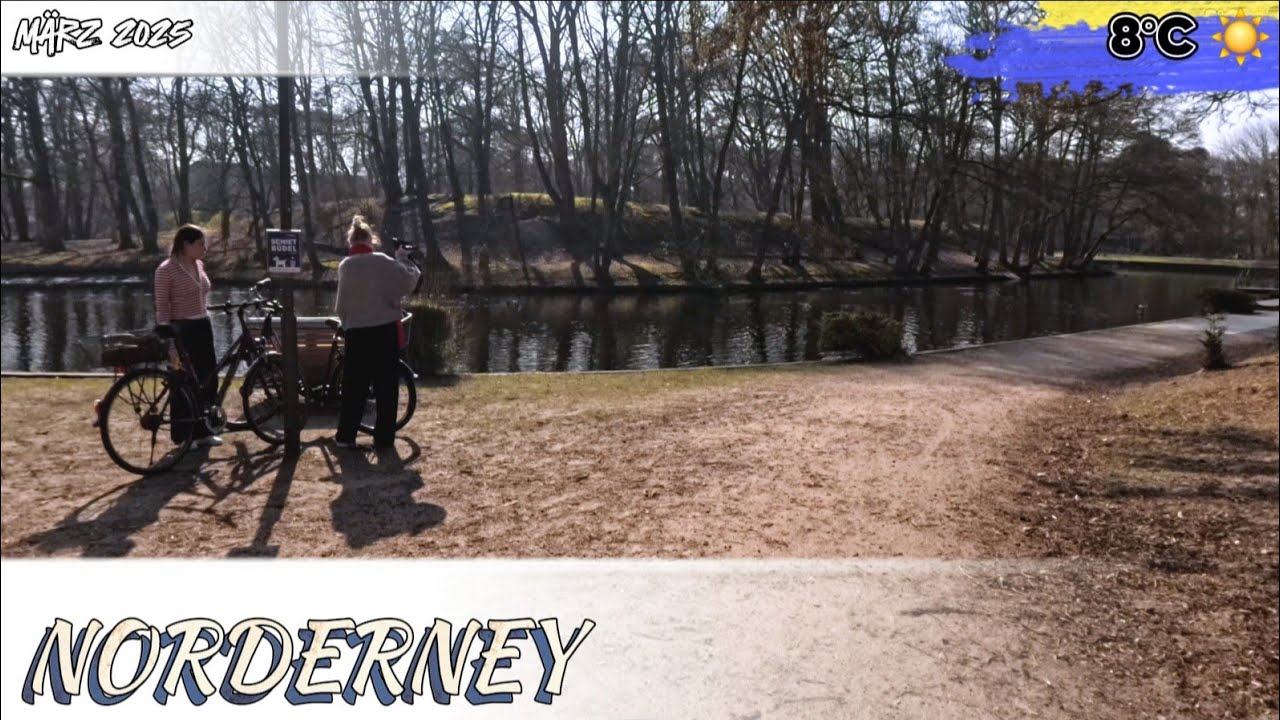 Norderney, Fahrradtour im Inselzentrum und am Strand, sonnig, aber noch kalt, Island life 2025