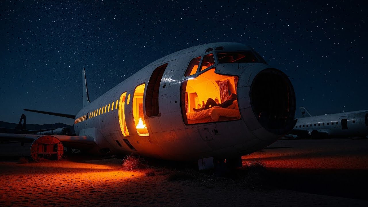 *No One Expected It! This Man Built a Luxury House Inside an Abandoned Airplane – 35 Min ASMR*