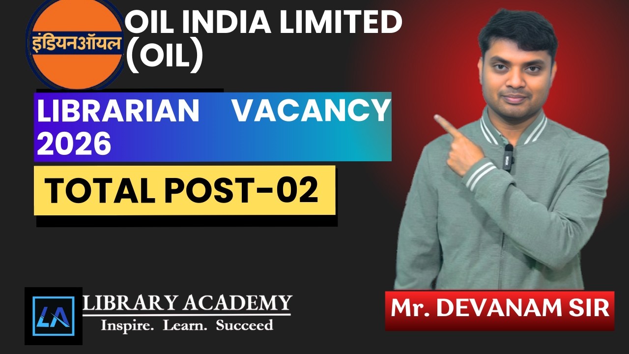 OIL India Limited Librarian Recruitment 2026 | Librarian for 2 Post | BLIS candidates Apply Online