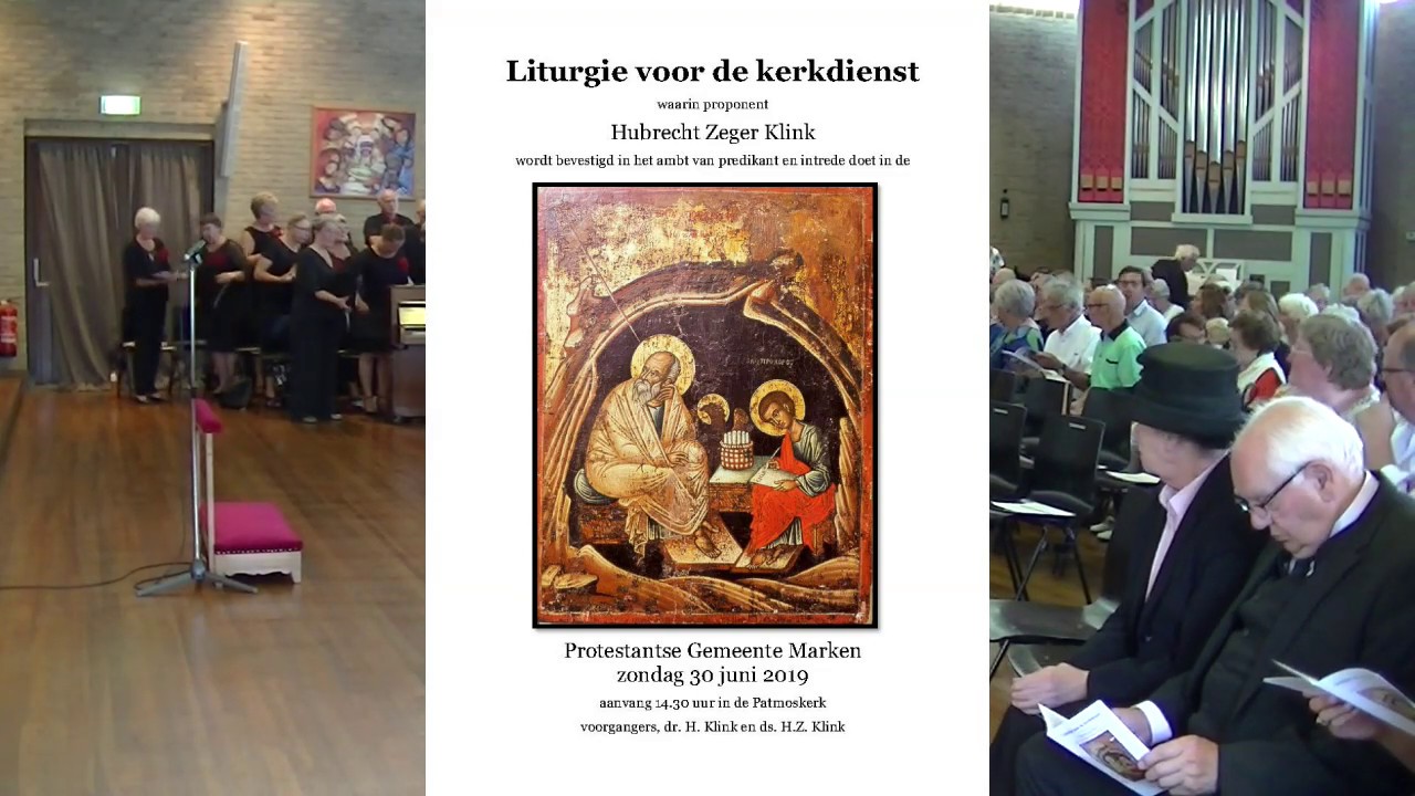 Bevestigings-intrede dienst  Ds. H.Z.  Klink.