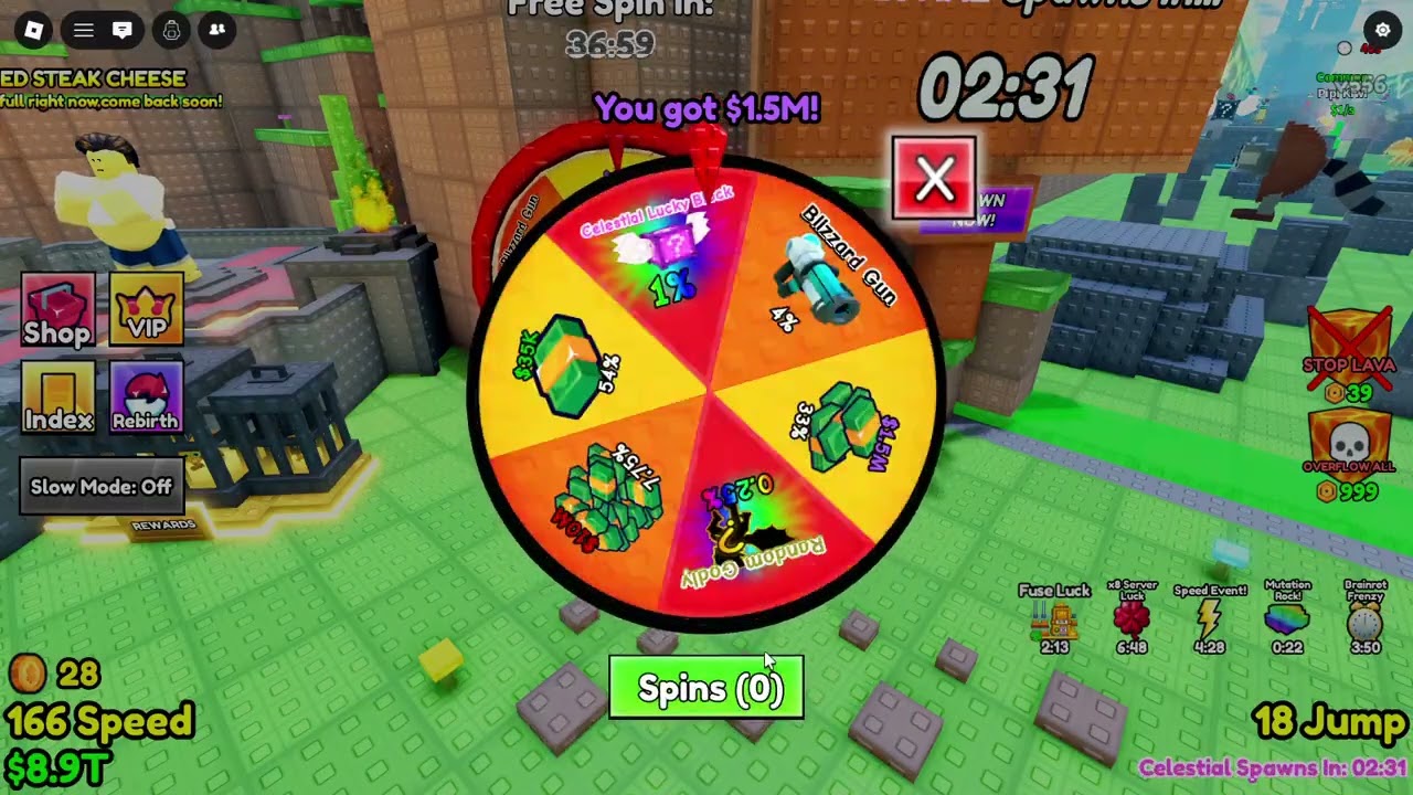 playing survive lava for brainrot admin ause