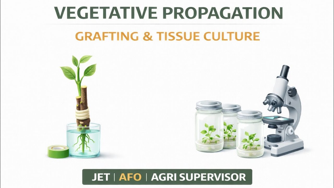 Vegetative Propagation – Grafting & Tissue Culture | Horticulture | JET | AFO | Agri Supervisor