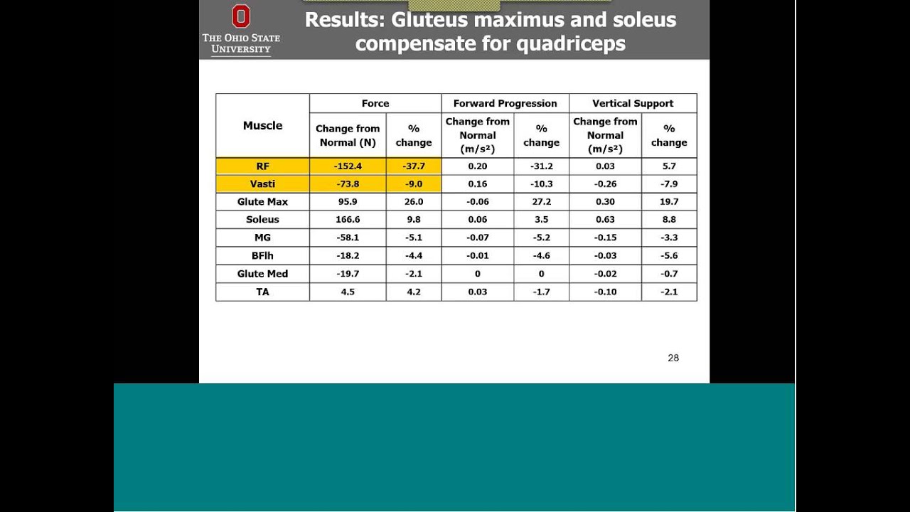 Simulating Quadriceps Muscle Atrophy and Activation Deficits during Gait