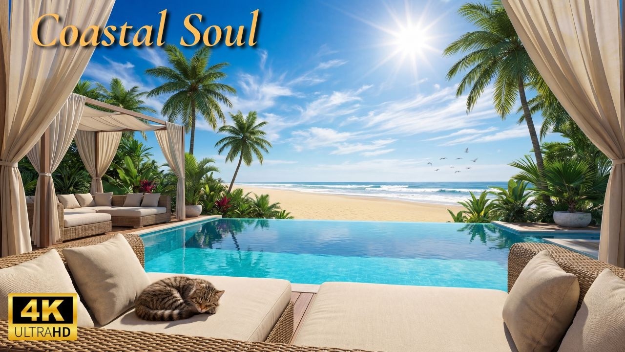 Relaxing Slow Soul Music – 2 Hour Beach House Background Music for Study & Work