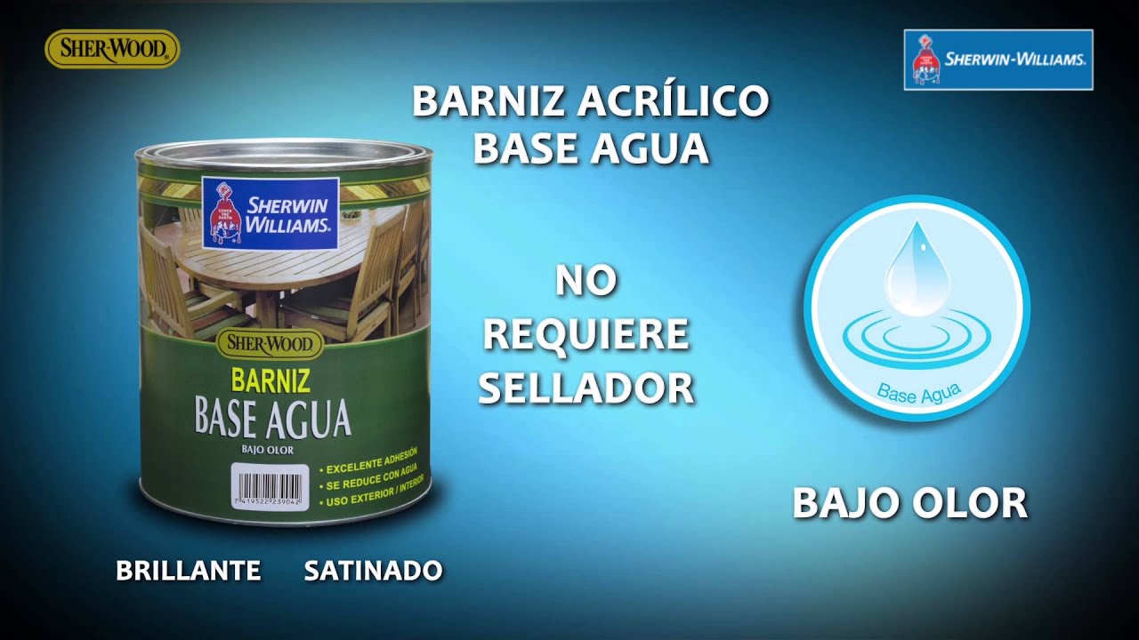 Barniz acrílico base agua