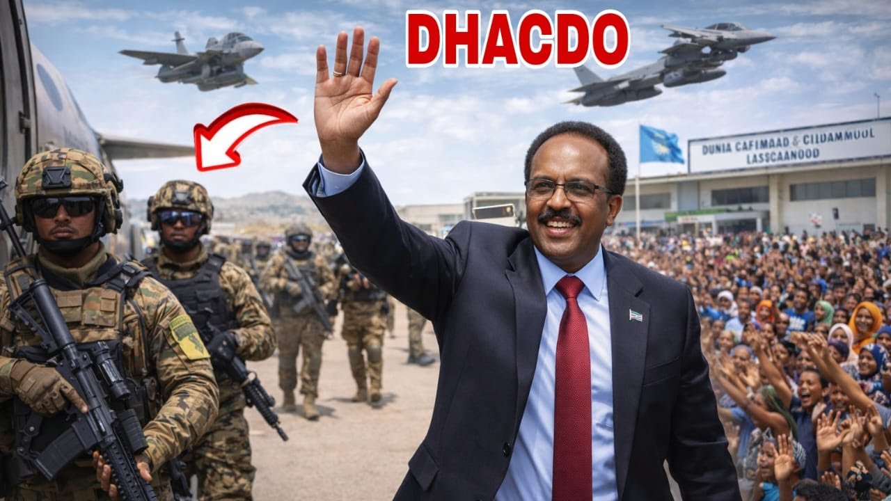 DEG DEG: Farmaajo oo laascanood la Tagaya Ciidamo Awood leh Diyaarad Milatarey & Arin lagu Farxay oo