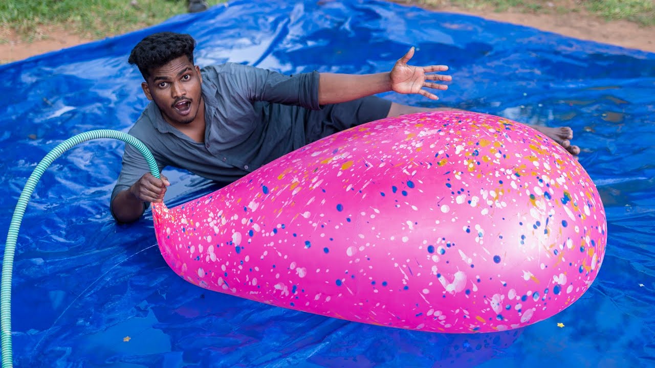 Filling Unlimited Water in Monster Balloon Challenge ....😳