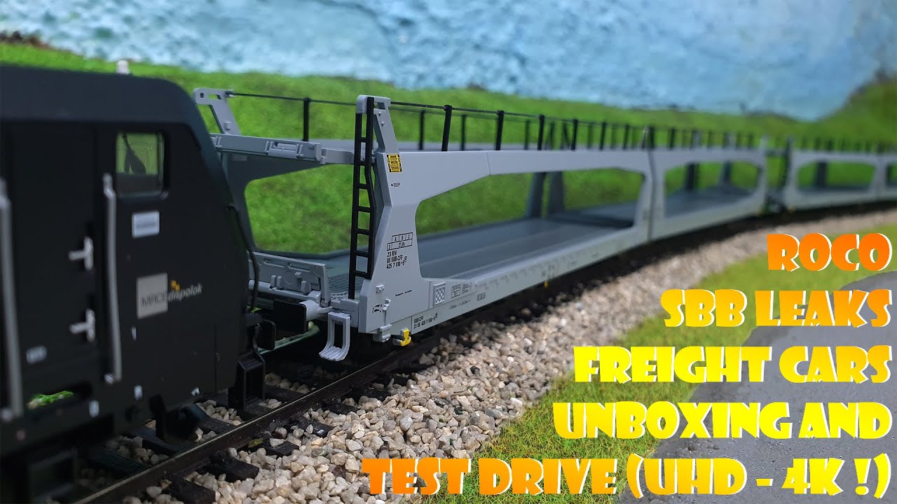 Roco 77530 SBB Leaks freight cars UNBOXING AND TEST DRIVE (UHD - 4K !)