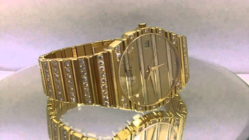 PIAGET Quartz 18K Yellow Gold Men's Diamond Wrist Watch 