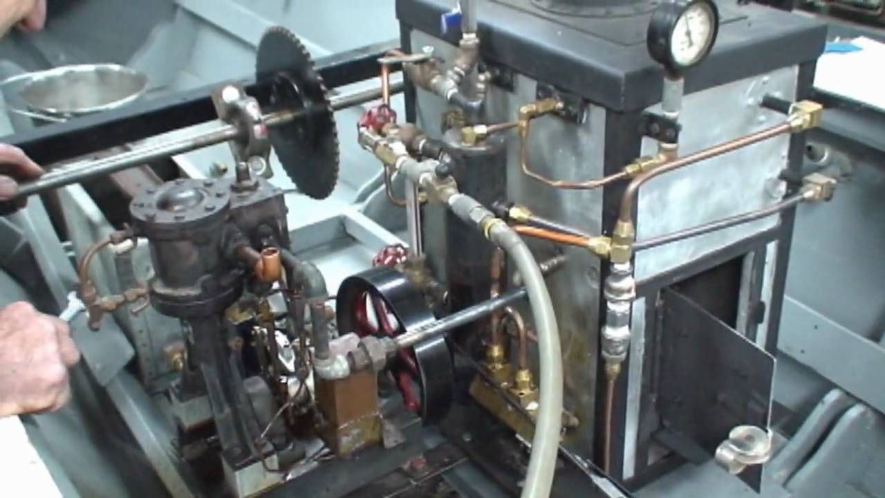 (HD) Steam Boat with engine running on air the S. L. Dorey by Jim Tangeman