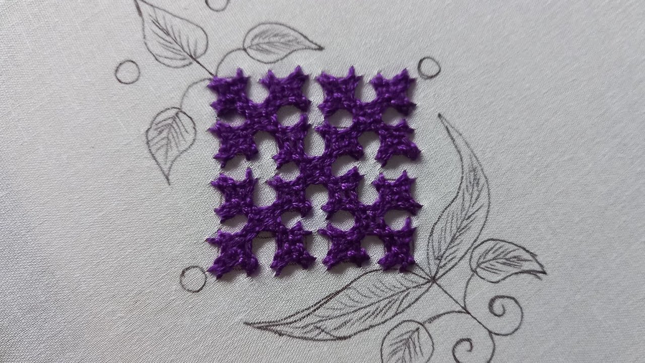 Gujrati stitch easy method/Kutch work/Sindhi embroidery stitch/#gujratistitch #handembroidery.
