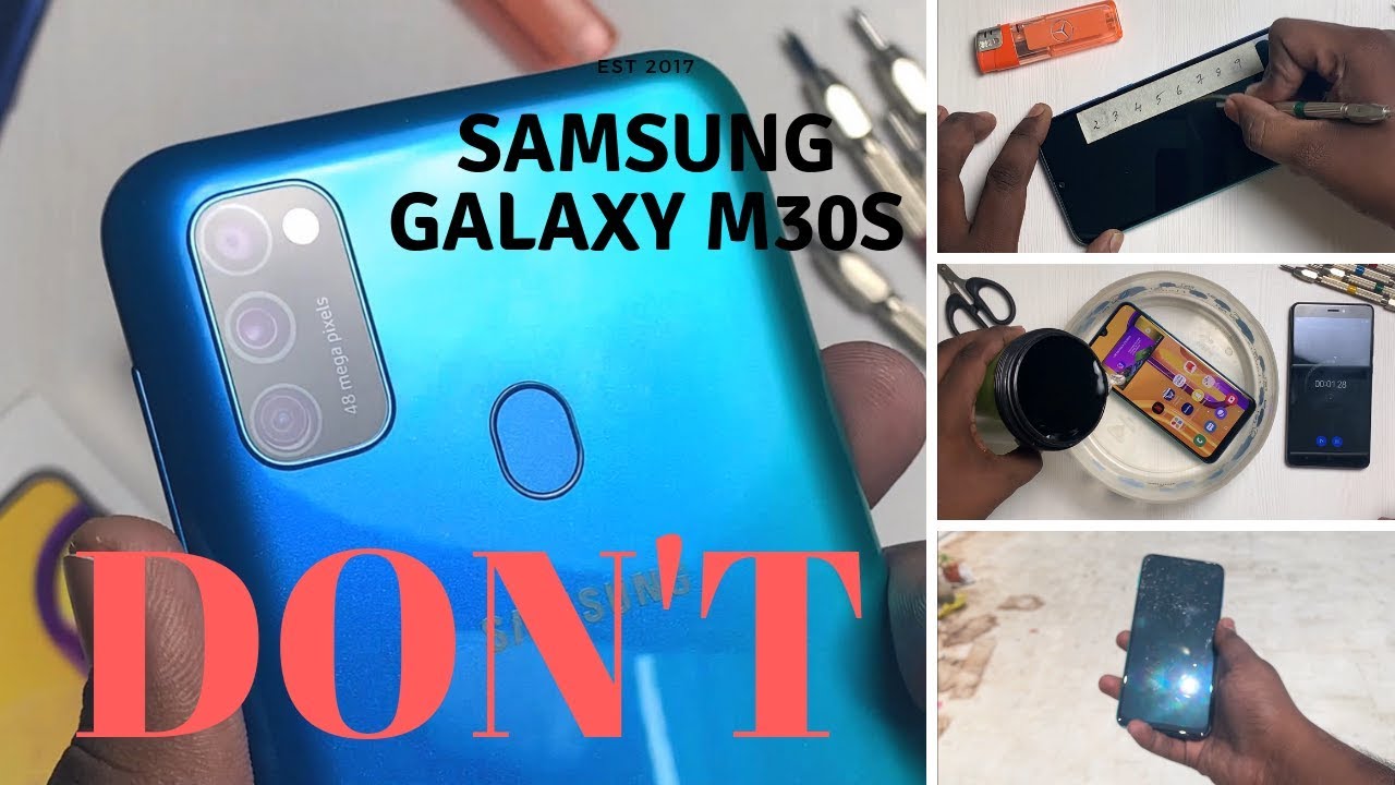 Samsung Galaxy M30s-Durability test- Drop test,Bend test,Screen test,Scratch test,Water&Flame test
