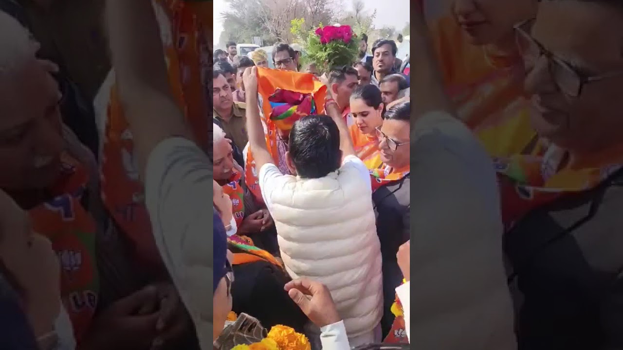 मदन राठौड़ और शिक्षा मंत्री मदन दिलावर का नवलगढ़ आगमन पर स्वागत !