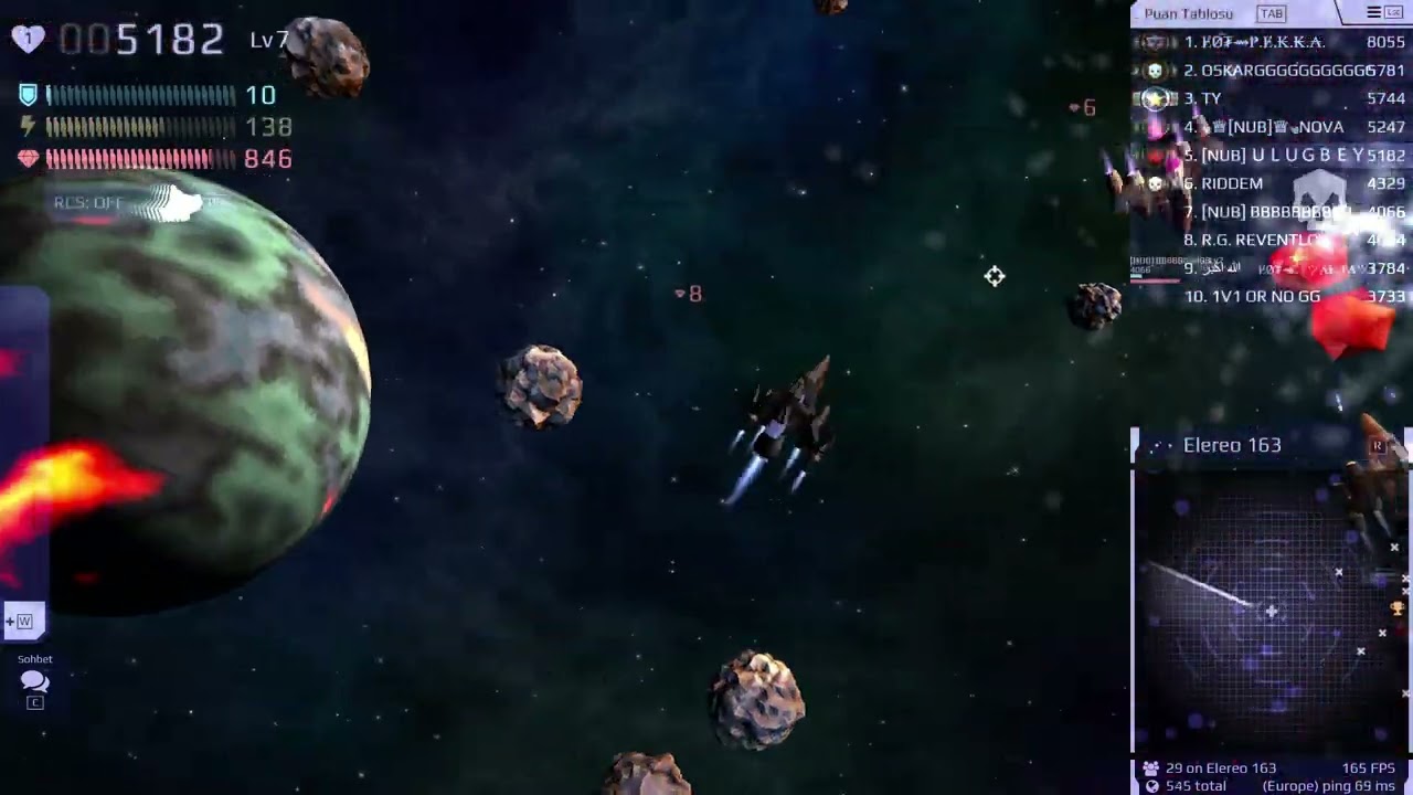 Fierce competition with Shadow X-3 NUB vs EOT - Starblast.io #1