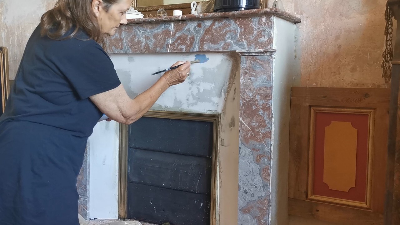 Painting our Marble Fire surround, but which colour? Shall we be bold or play safe?