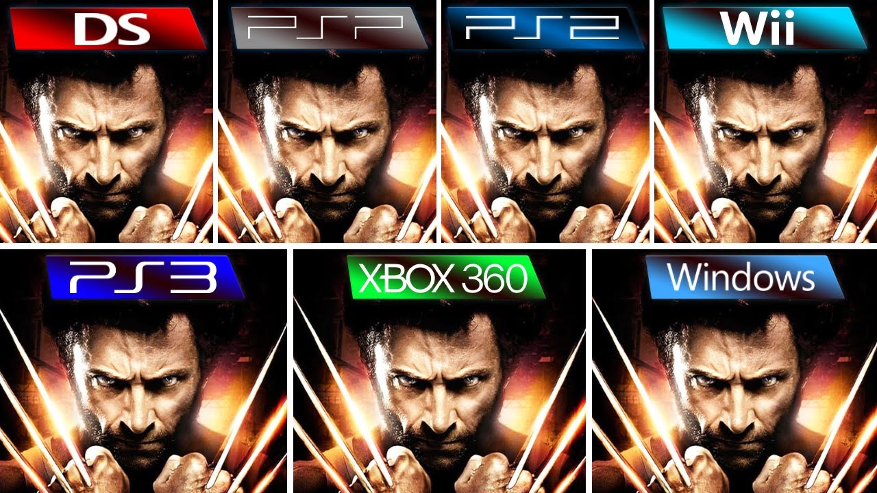 X-Men Origins Wolverine (2009) DS vs PSP vs PS2 vs Wii vs PS3 vs XBOX 360 vs PC