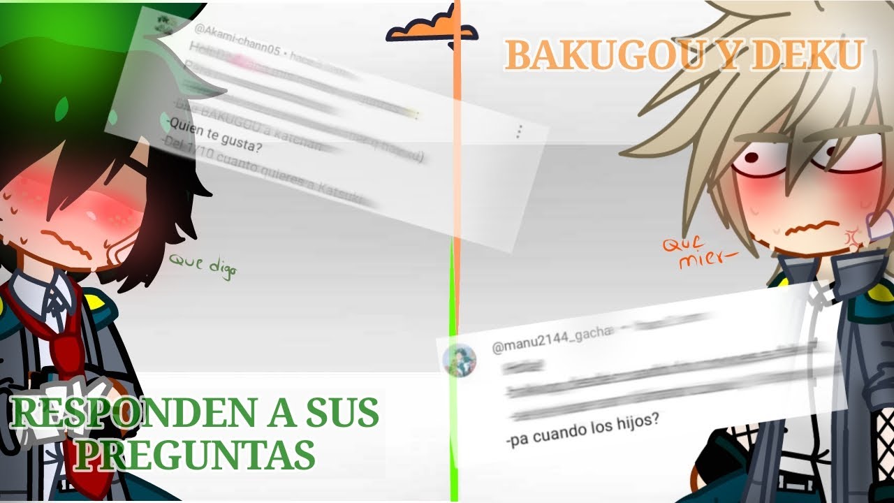 Bakugou y Deku responden a sus preguntas 👀💦 [BkDk]  //Un especial para ustedes//❤️