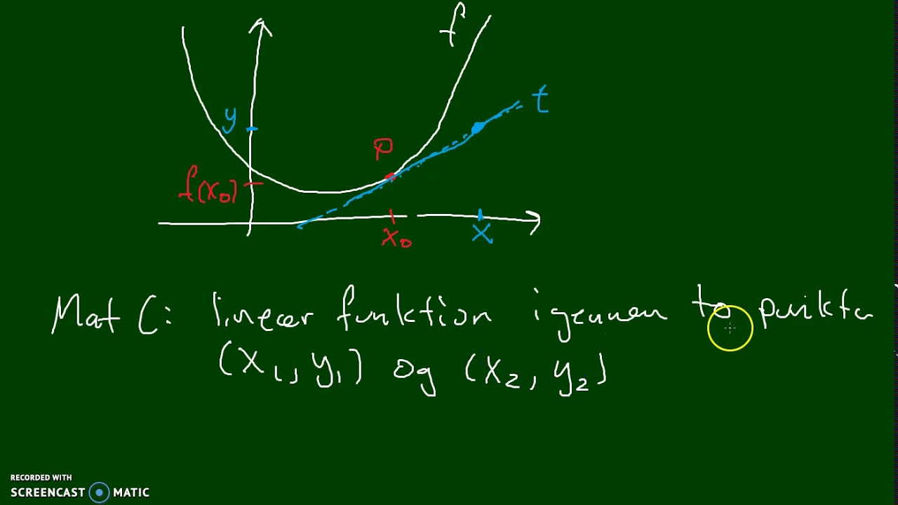Bevis for tangentens ligning