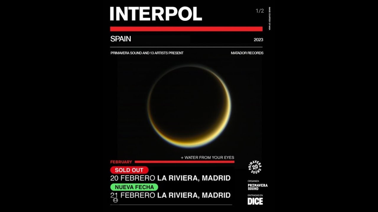 INTERPOL LIVE FROM THE OTHER SIDE OF MAKE-BELIEVE TOUR 2023, MADRID