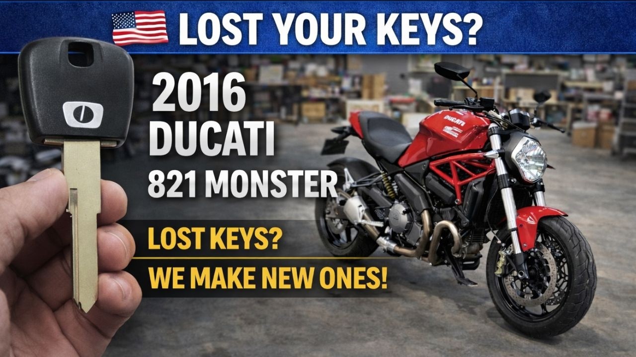 🇺🇸 Lost Your 2016 Ducati 821 Monster Keys? We Make New Ones!