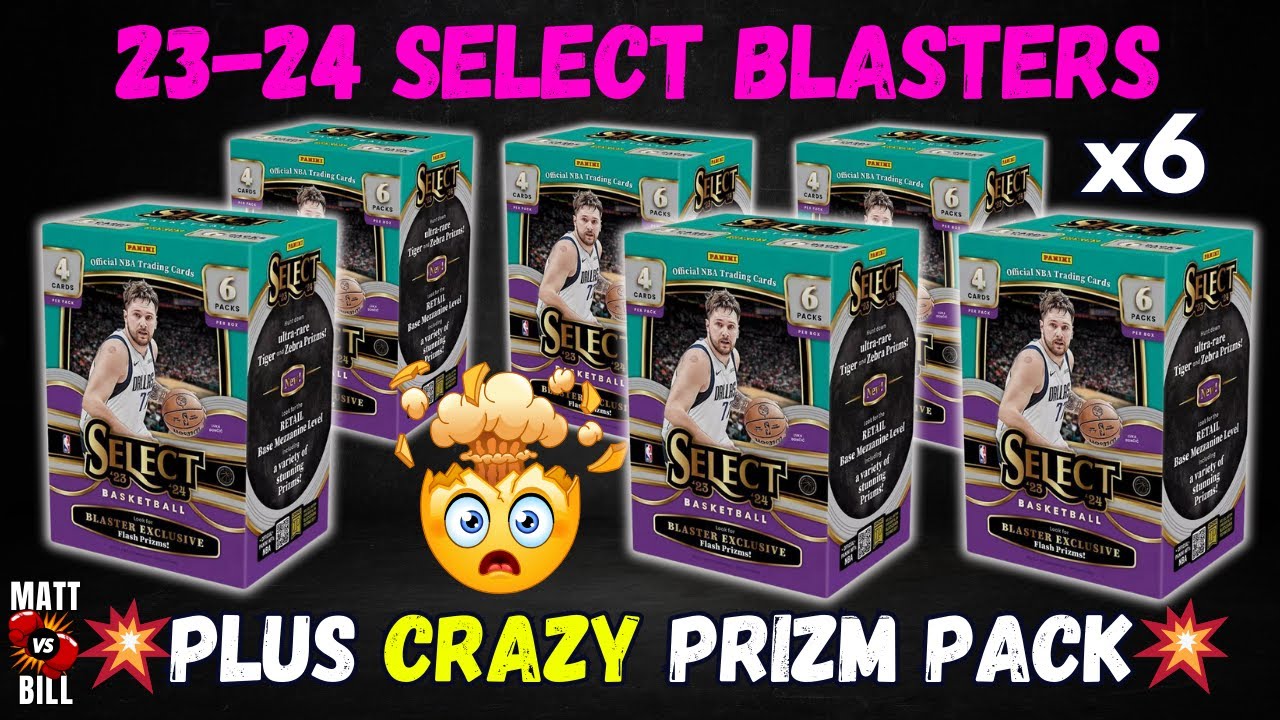 Opening (6) Panini Select 2023-24 Basketball Blaster Boxes | 🐍Unreal Prizm 24 pack opening! 😮‍💨