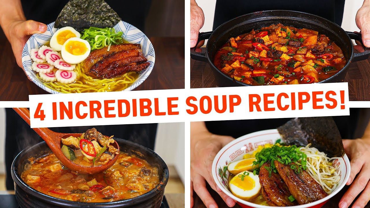 4 Must-Try Korean & Japanese Soup Recipes That Anyone Can Make!