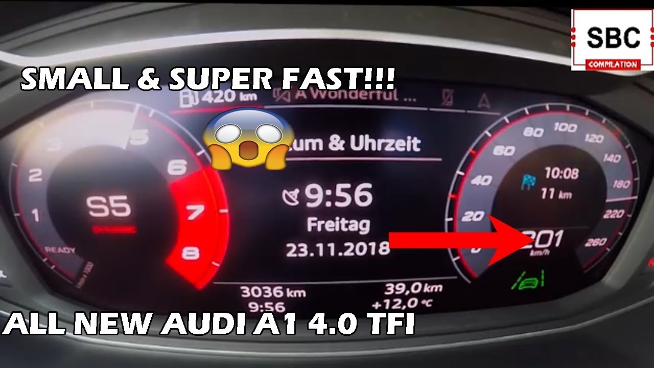 YOU MUST WATCH !!! ALL NEW AUDI A1 2020 40 TFSI - 0-201 KM/H Acceleration! (SMALL & FAST)