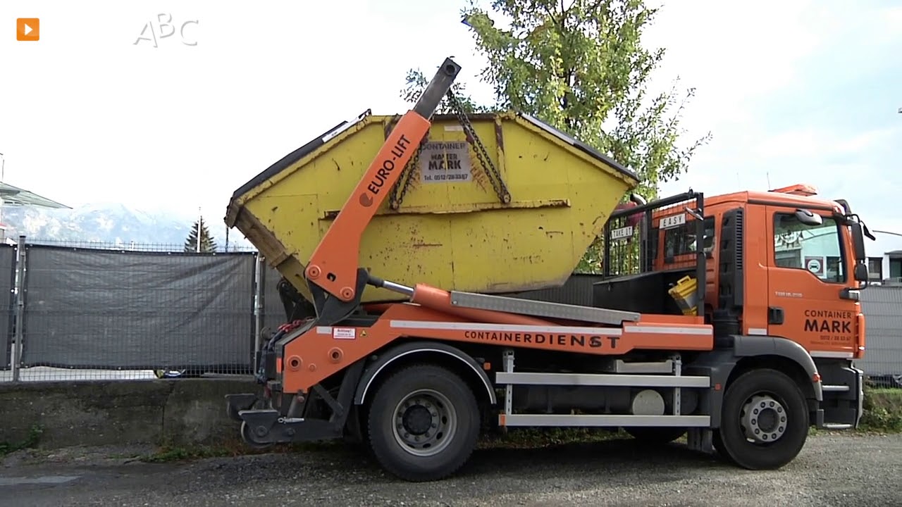 Transportunternehmen in Innsbruck M&uuml;ll-Taxi Schutt- und M&uuml;llcontainerdienst Mark &ndash; Containerdienst!