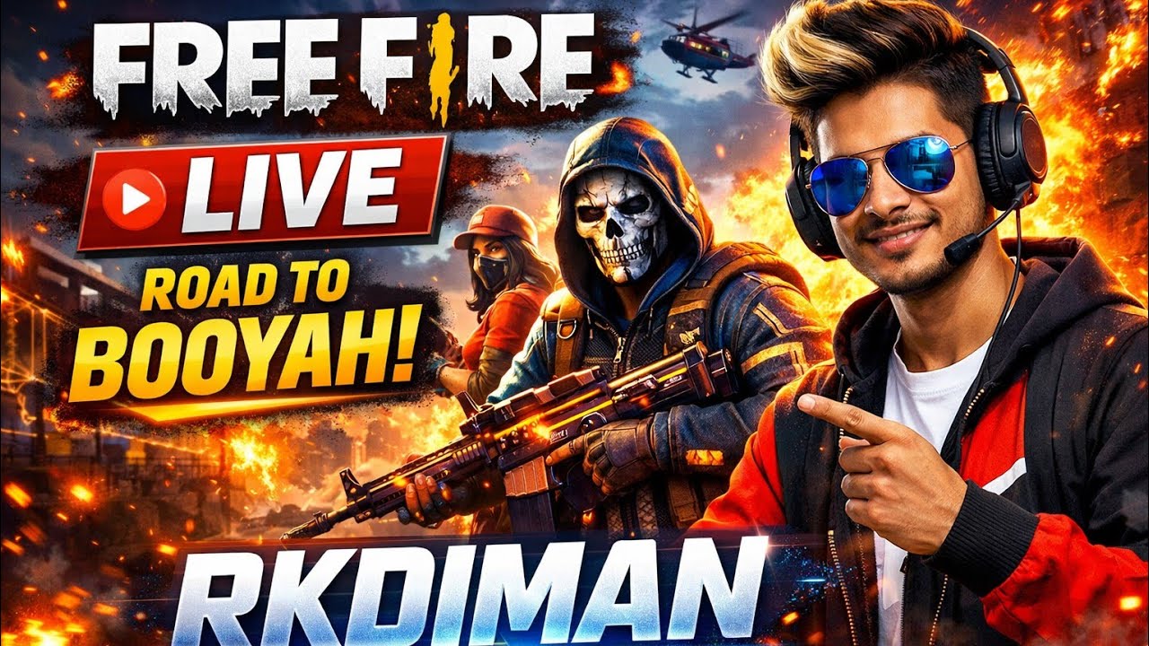 🔴 RKDIMAN LIVE 🔥 Grandmaster Grind | OP Headshot Gameplay 😈 #live​ #trend​ #freefire​